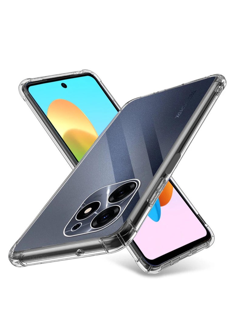 Techie - Tecno Spark Go 2024 Case and Screen Protector Combo Pack 2 in 1 - Transparent TPU Bumper Case with HD Tempered Glass Screen Protector - Image 1