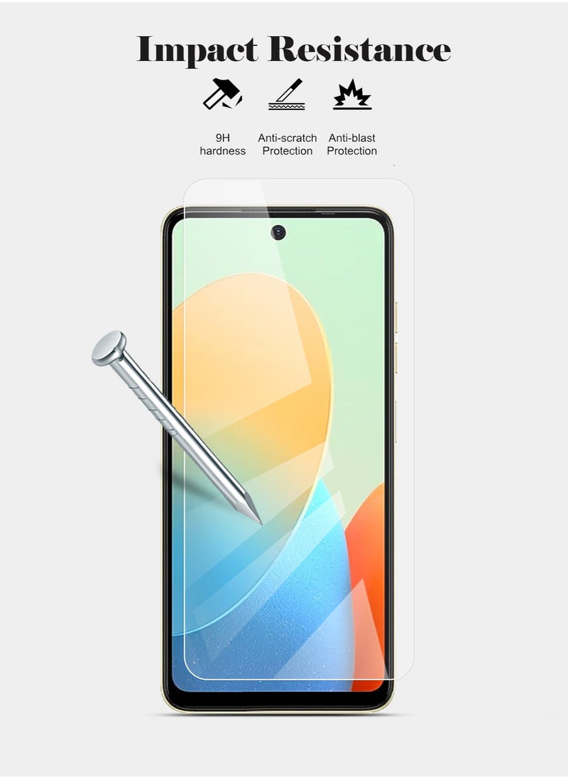 Techie - Tecno Spark Go 2024 Case and Screen Protector Combo Pack 2 in 1 - Transparent TPU Bumper Case with HD Tempered Glass Screen Protector - Image 1