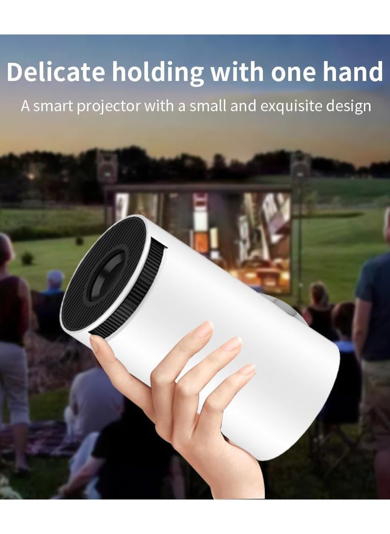 Joshberg - Mini Projector with WIFI and Bluetooth, 4K 1080P Support Portable Projector 180° Rotatable 130'' Screen Movie Projector Auto Keystone Compatible for Laptop, PC, Smartphone (White) - Image 1