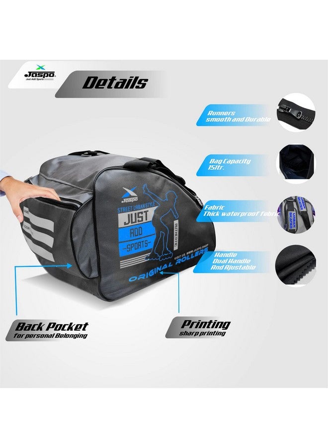 Jaspo Roller Skates,Inline Skates,Quad Skating Bag (12X11X9) Inch (Skates Bag) (Grey Blue)  - Image 4