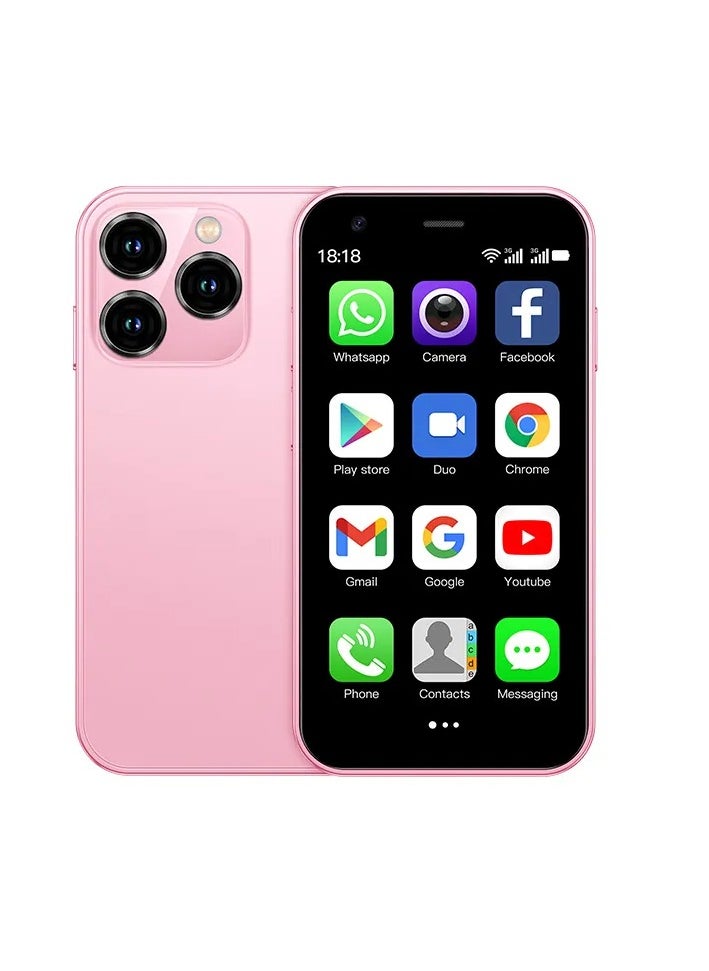 SOYES XS15 3G Mini Smartphone, Dual SIM, WiFi, 3 Inch HD Screen, 2GB RAM, 16GB ROM, 1000mAh Battery, Pocket Phone (Pink)  - Image 1