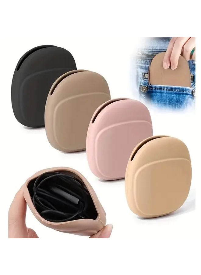 Black Lightweight Waterproof Silicone Earphone Case Soft Shell - Image 4