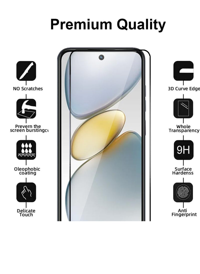 Generic - 2 Pieces Tecno Spark Go 1 5G Screen Protector – Edge to Edge Tempered Glass Screen Protector, High Transparency, Delicate Touch, Anti-Explosion, Smooth Arc Edges, Easy Installation - Image 1