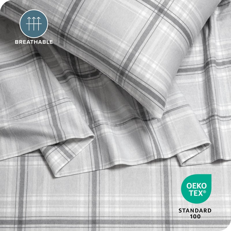 Bare Home Queen Sheet Set - Luxury 1800 Ultra-Soft Microfiber Queen Bed Sheets - Double Brushed - Deep Pockets - Easy Fit - 4 Piece Set - Bedding Sheets & Pillowcases (Queen, Tartan Plaid) - Image 5