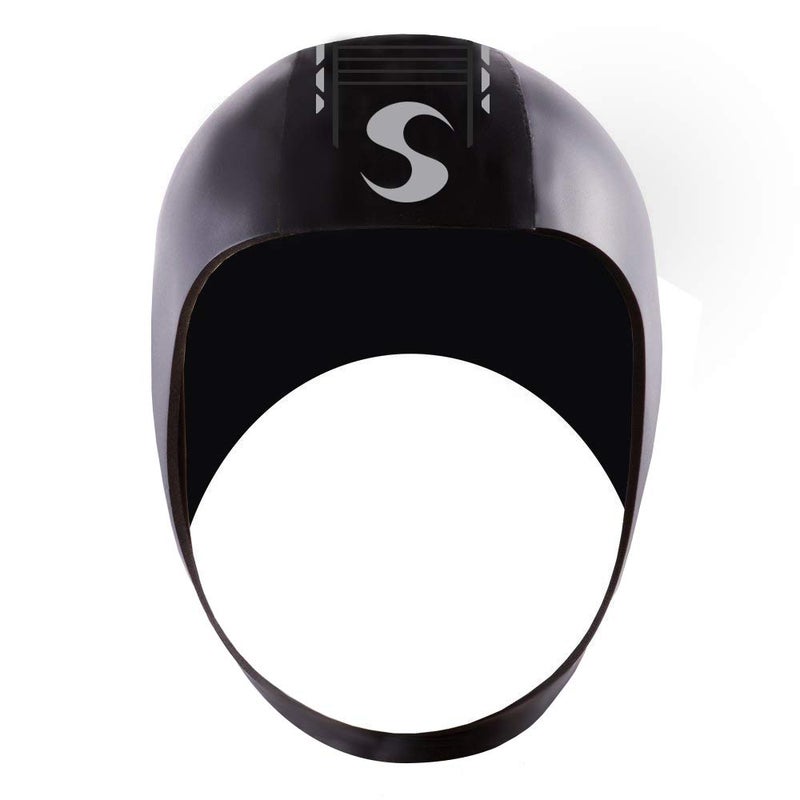 SYNERGY غطاء السباحة سينيرجي - غطاء سباحة نيونبرين سموذسكن (أسود، S/M) - Image 1