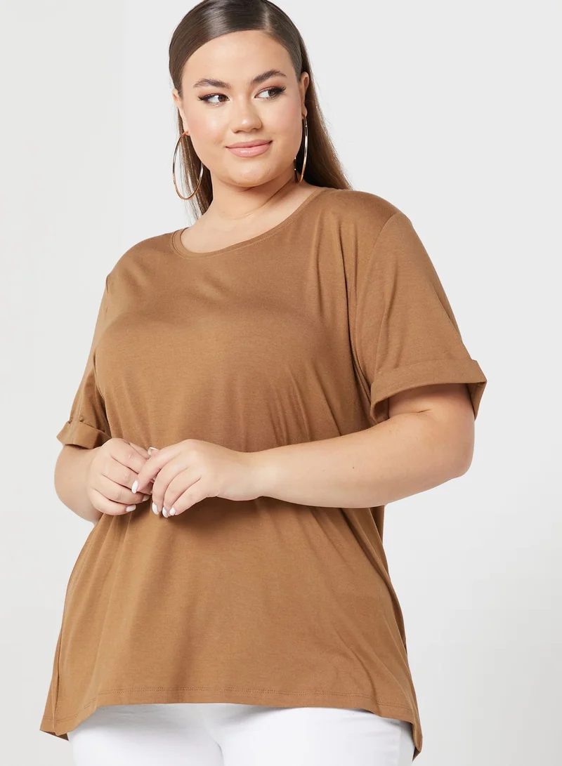 Only Carmakoma Crew Neck Knitted Top