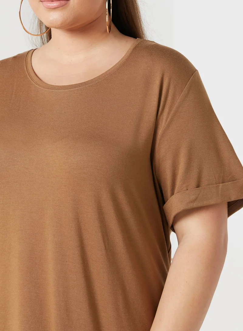 Only Carmakoma Crew Neck Knitted Top