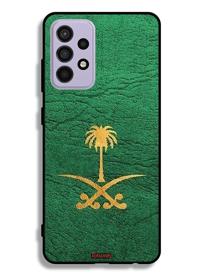 Tolwak Samsung Galaxy A52 5G Protective Case Cover Kingdom Of Saudi Arabia Sign On Leather - Image 1