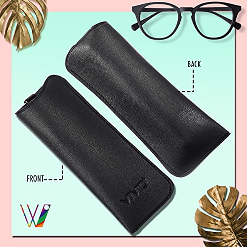 VIVID Vision Unisex Adult Lightweight Eyewear Specs Case Cover | Protect Eye Glasses | Chashma Dibbi | Spectacle Box | Open Flap | Artificial Leather | D-10 Black - Image 4