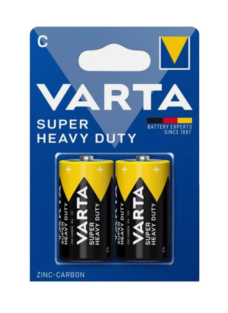 VARTA Varta Super Heavy Duty C Baby Zinc-Carbon Batteries 1.5V  R14P - black 