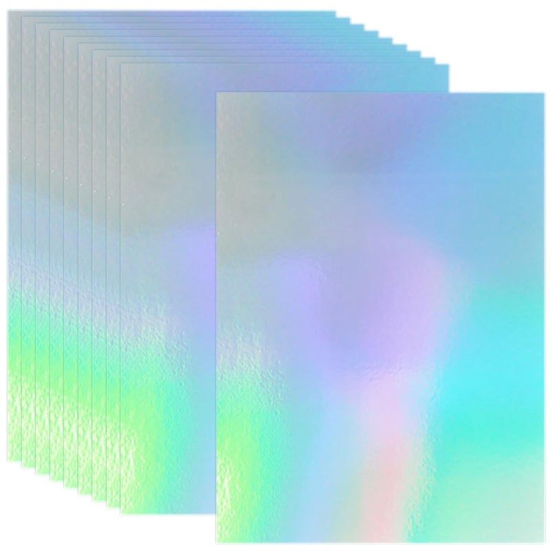 WEKOOSE 30 Sheets Holographic Cardstock, 8.5" x 11" Shiny Iridescent Mirror Paper Thick Card Stock Paper for Crafts, Card Making, Party Decoration, Scrapbook Supplies - Image 1