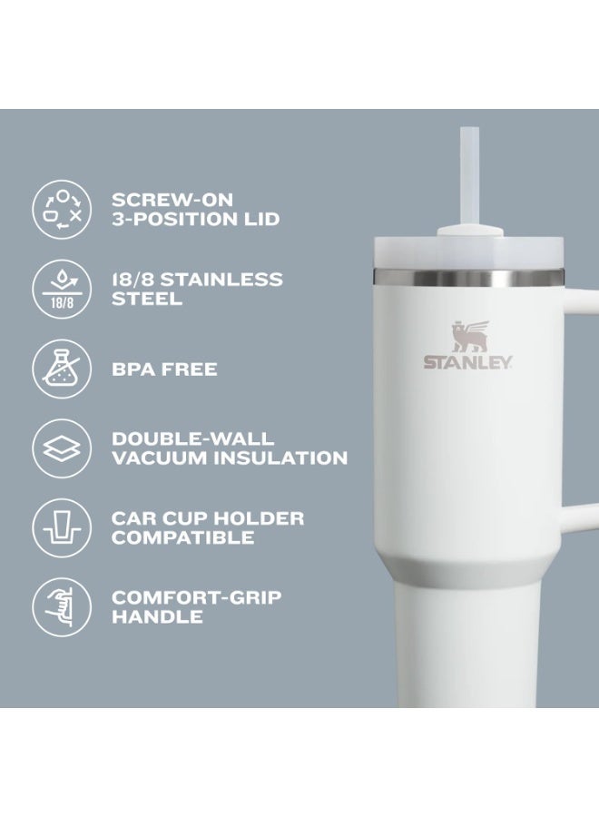 Stanley cup 40 oz Thermal Mug with Straw and Handle, 1200 ml Coffee Mug To Go, Double-Walled Stainless Steel Vacuum Insulated Mug with Lid, Portable Car Mug for Hot and Cold Drinks (Light Purple) - Image 5