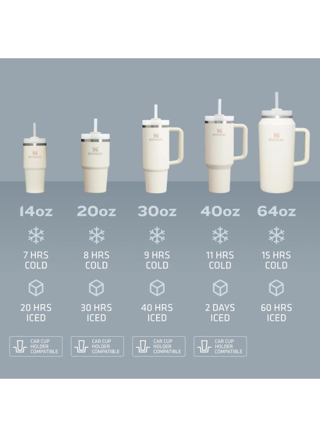 Stanley cup 40 oz Thermal Mug with Straw and Handle, 1200 ml Coffee Mug To Go, Double-Walled Stainless Steel Vacuum Insulated Mug with Lid, Portable Car Mug for Hot and Cold Drinks (Light Purple) - Image 3