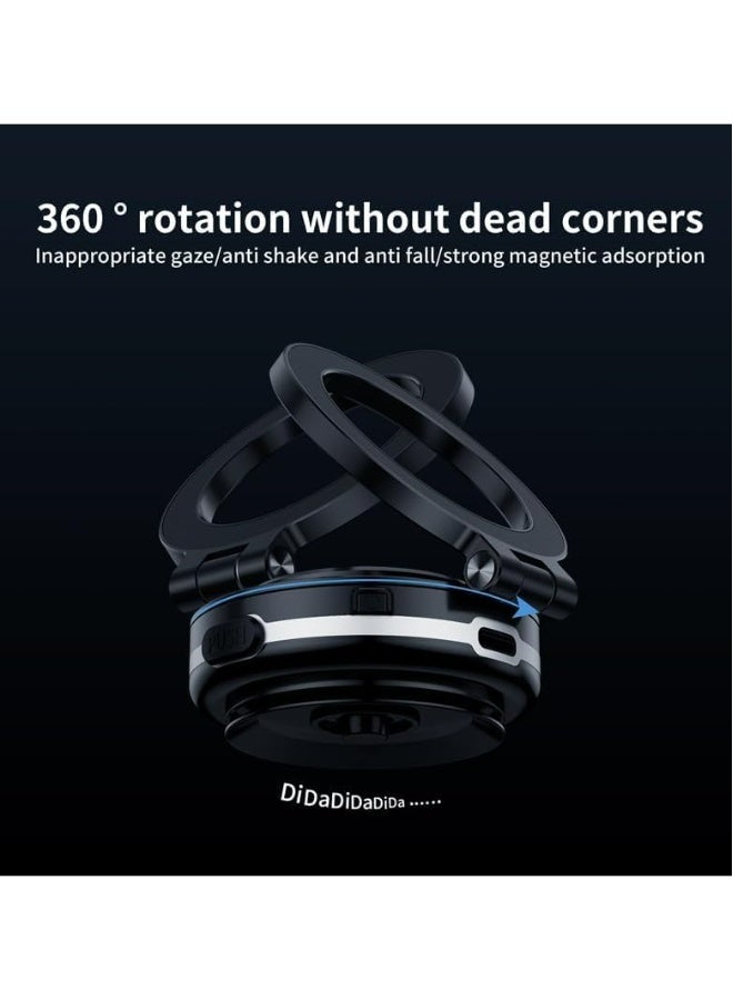 Topleo Vacuum Magnetic Car Phone Mount, Car Suction Cup Phone Holder,360° Rotating Magnetic Phone Holder, Strong Magnetic Grip for Car Kitchen Mirro Gym Bath Shower Compatible with iPhone Android - Image 4