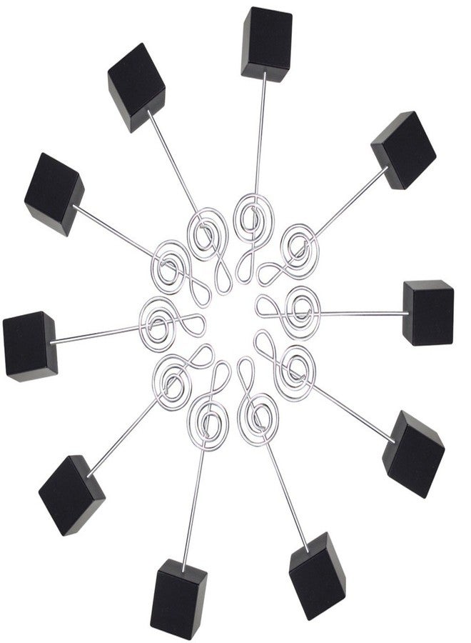 senover 10pcs Music Shape Table Number Holder Name Place Card Holder Memo Clip Holder Standr Pictures Card Paper Menu Clip (Balck) - Image 3