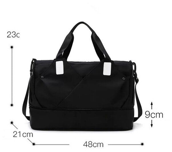 Handcuffs Duffle Bag for Men & Women | Waterproof Gym Bag with Shoe Compartment, Adjustable Shoulder Strap & Wet Pockets | Travel | Workout | Overnight & Weekend Duffel Bag | Trolley Sleeves (Black) - Image 4