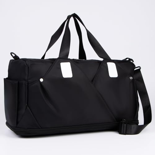Handcuffs Duffle Bag for Men & Women | Waterproof Gym Bag with Shoe Compartment, Adjustable Shoulder Strap & Wet Pockets | Travel | Workout | Overnight & Weekend Duffel Bag | Trolley Sleeves (Black) - Image 3