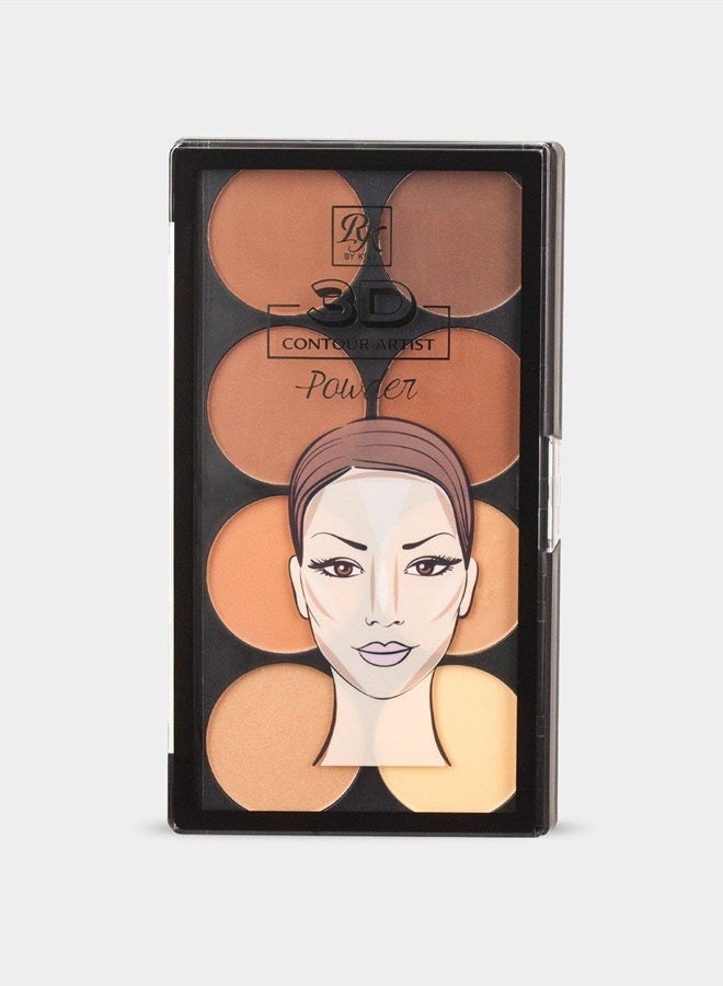 Ruby Kisses 3D Powder Contour Artist (Cream, Medium Dark) Define your cheekbones, perfect your nose, and sculpt your jawline