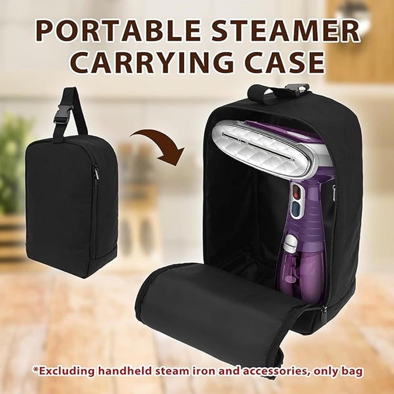 Depisuta Travel Steam Iron Bag, Stylish Oxford Fabric Portable Garment Bag, Handheld Steam Iron Carrying Case with Hanging Buckle Strap for Sewing, Bag Only (Black) - Image 3