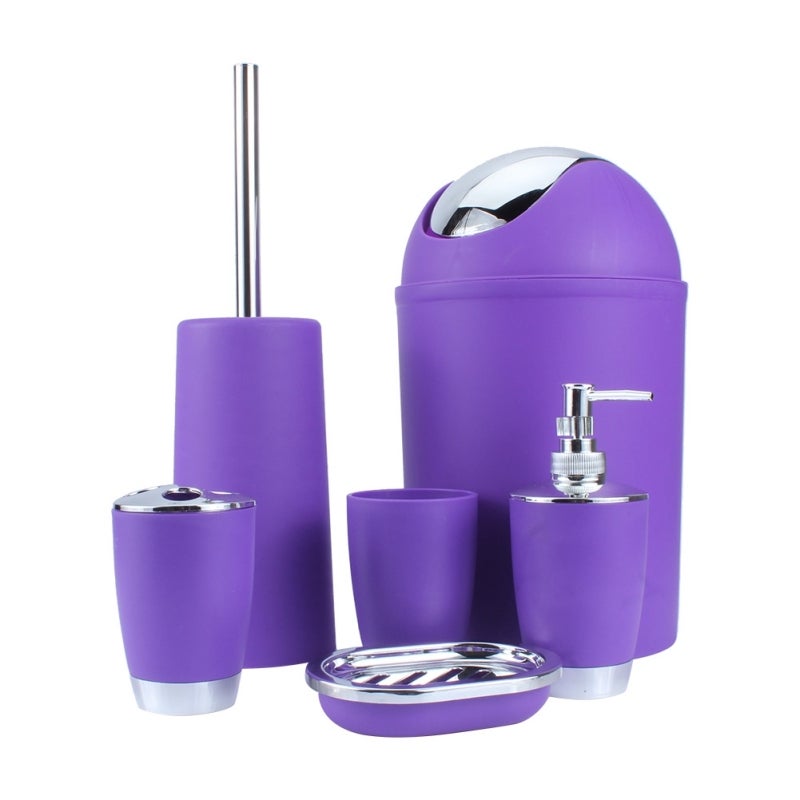 Bathroom Accessory Set Easy Clean Resin Multifunctional Organizer - Non Slip Tumbler Soap Dish Dispenser Toothbrush Holder for Bathroom Storage - Image 2