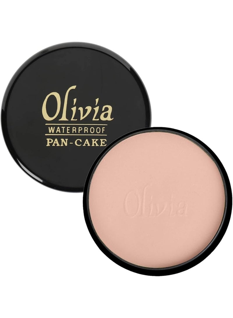 Olivia Pan Cake 100% Waterproof 25g | Full Coverage Makeup Base | Smudge-Proof & Sweat-Resistant | Long-Lasting Velvety Finish | Hides Blemishes | For All Skin Types | Fresh Peach - 23 - Image 5