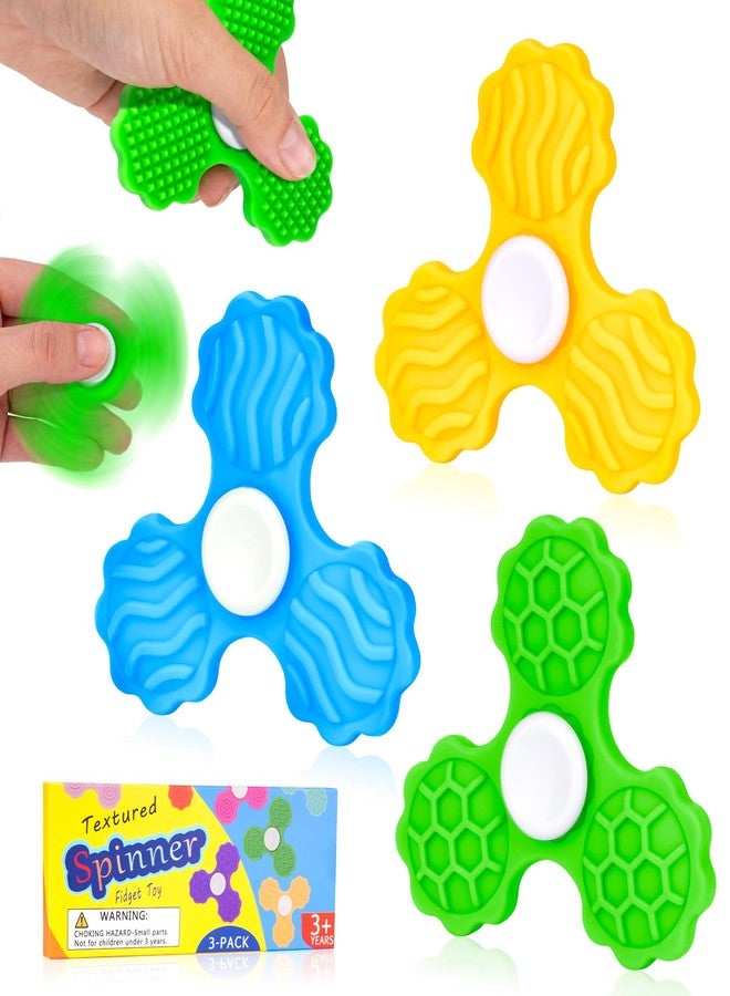 TULOBI Fidget Toys for Kids - Fidget Spinners with Textured Worry Sensory Stone for Autism Kids Calming Down, Fidget Stress Toys for Anxiety Relief, Small Prizes Fidget Toys - Set 1 - Image 1