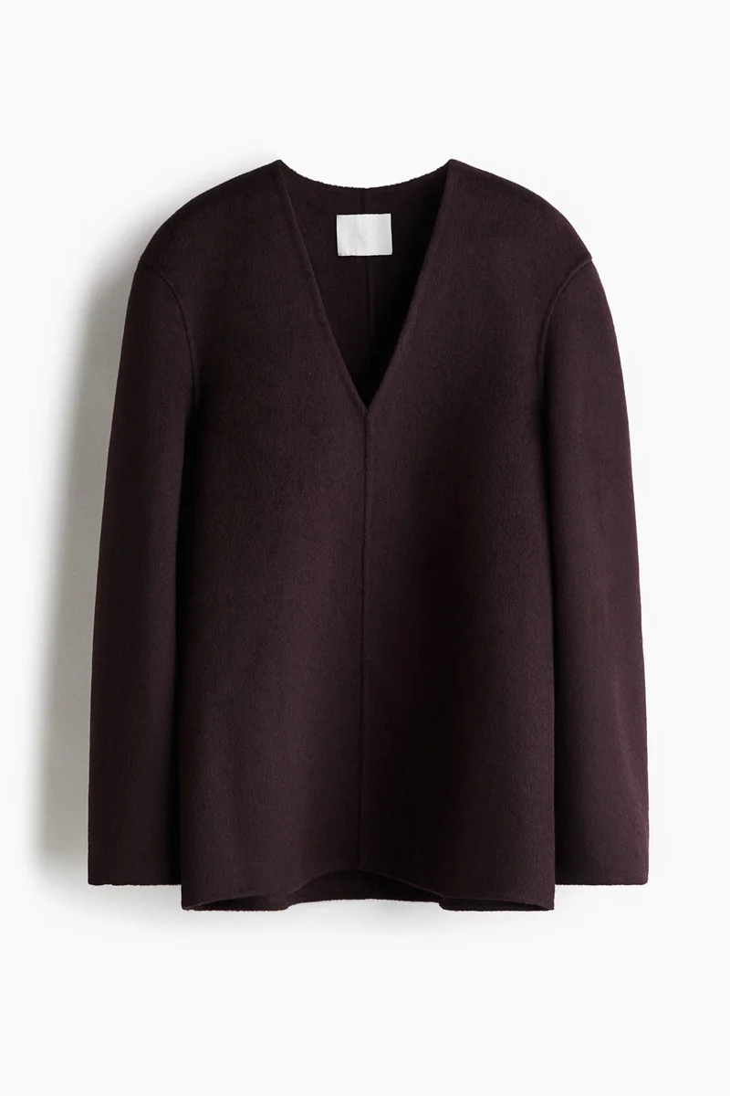 اتش اند ام بلوزة مصنوعة يدوياً من مزيج الصوف