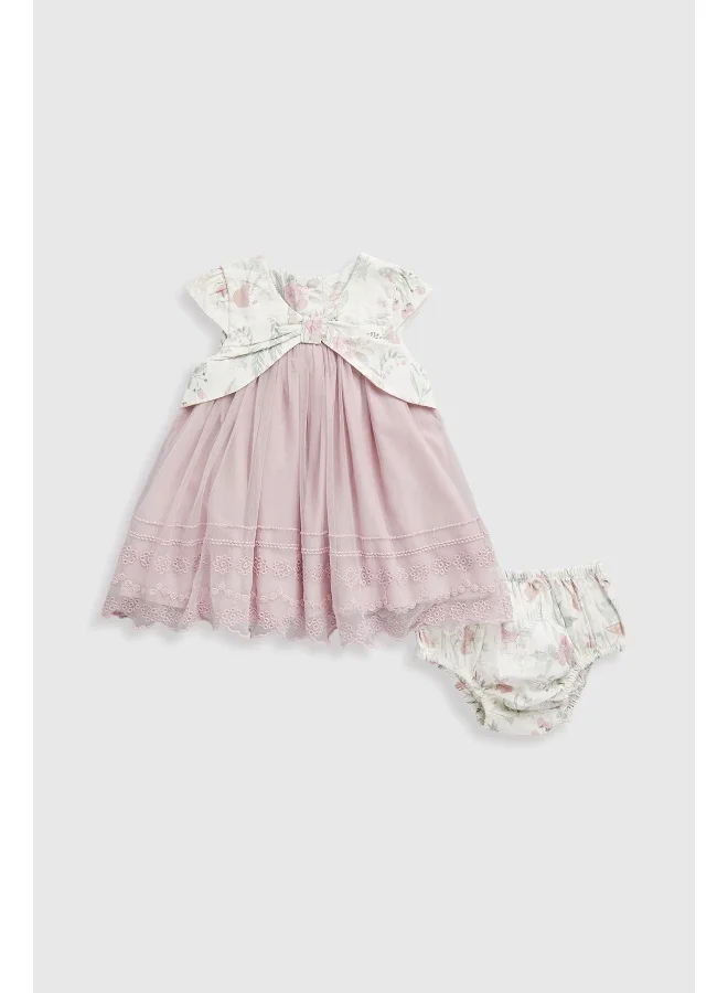 مذركير Bow Woven Dress and Knickers Set