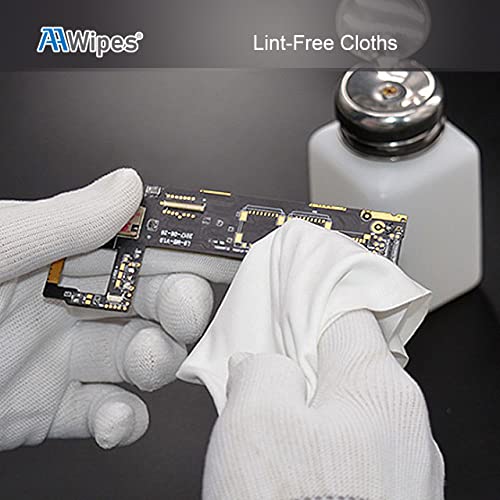AAWipes Cleanroom Polyester Wipers 4"x4" (Bag of 400 Pcs) Double Knit 100% Polyester Wipes Lint Free Cloths with Ultra-fine Filaments, Laser Sealed Edge, Class 100 Cloths, Ultra-Soft Wipes - Image 3