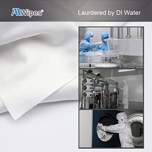 AAWipes Cleanroom Polyester Wipers 4"x4" (Bag of 400 Pcs) Double Knit 100% Polyester Wipes Lint Free Cloths with Ultra-fine Filaments, Laser Sealed Edge, Class 100 Cloths, Ultra-Soft Wipes - Image 5