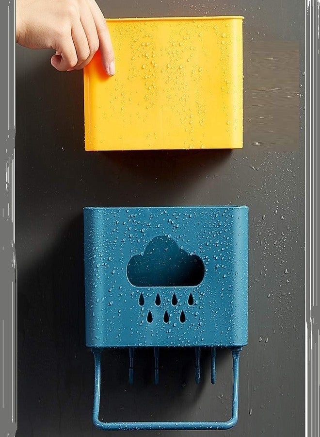 MSA Cloud Series Wall Mounted Cutlery Holder with Towel Bar & 4 Hooks | Self-Adhesive Kitchen Organizer | Multipurpose Spoon & Utensil Holder (Multicolour) - Image 4
