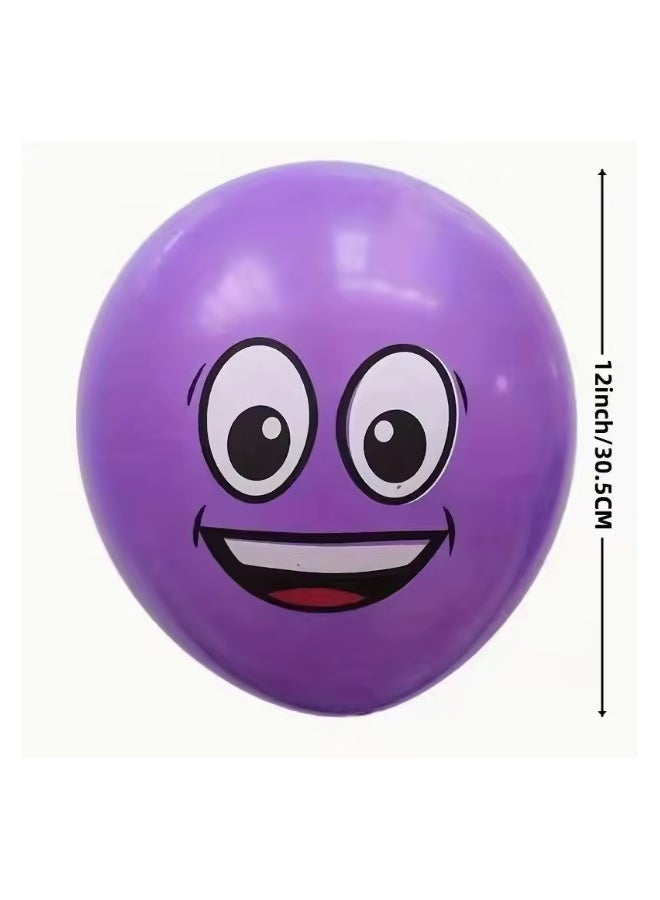 10Pcs Emotion Latex Balloons Cute Funny Smiley Face Balloon for Kids Girl Boy Birthday Baby Shower Wedding Ceremony Holiday Party Supplies, 12inch - Image 5