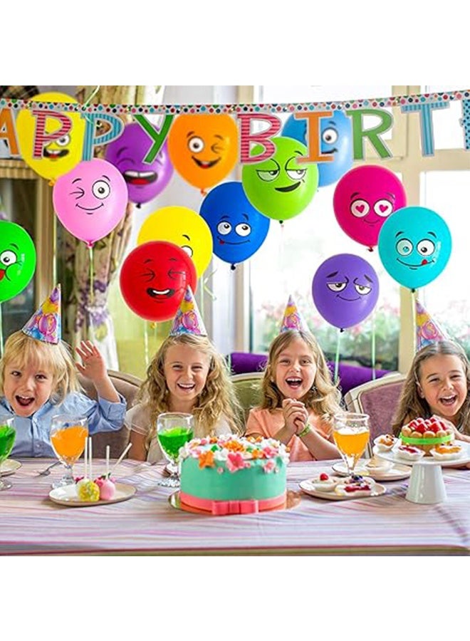 10Pcs Emotion Latex Balloons Cute Funny Smiley Face Balloon for Kids Girl Boy Birthday Baby Shower Wedding Ceremony Holiday Party Supplies, 12inch - Image 4