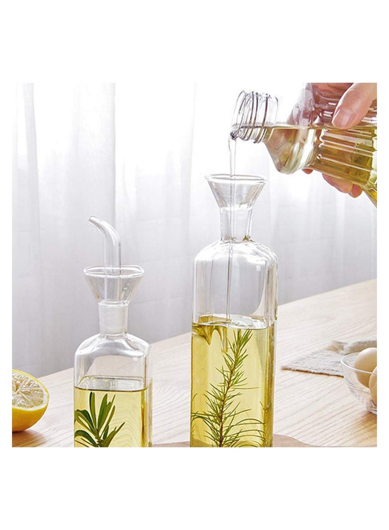 SYOSI Oil Bottle Glass Olive Oil Dispenser Bottle Glass, Cooking Oil Vinegar Measuring Dispenser with Spout, Cotainer Salad Dressing Glass Oil Bottle for Kitchen and BBQ - Image 3