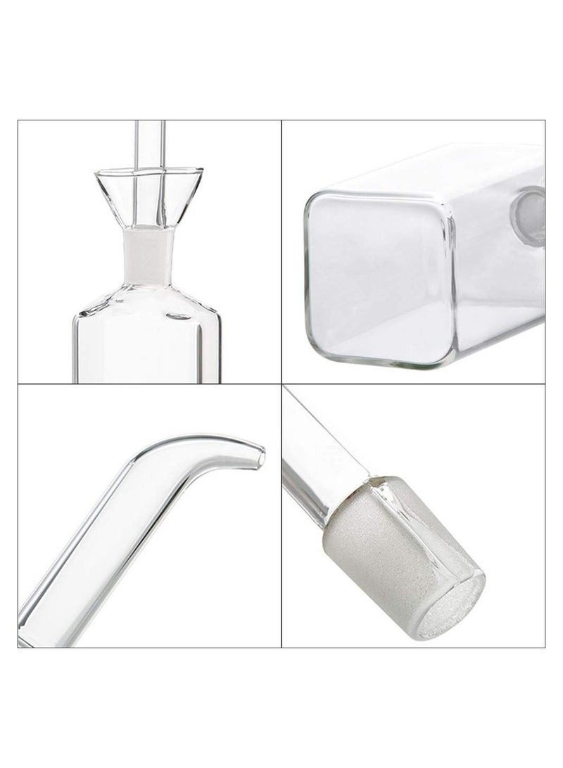 SYOSI Oil Bottle Glass Olive Oil Dispenser Bottle Glass, Cooking Oil Vinegar Measuring Dispenser with Spout, Cotainer Salad Dressing Glass Oil Bottle for Kitchen and BBQ - Image 2