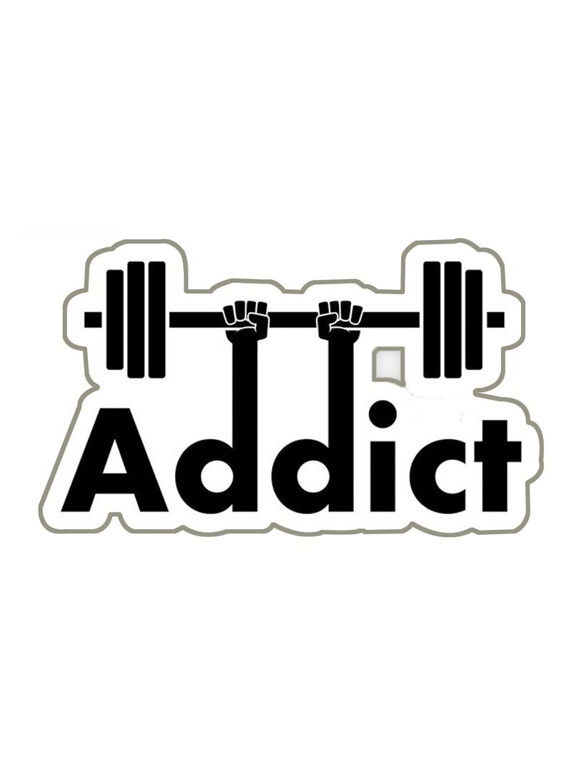 GYM Addicted Sticker - Small Size Phone Sticker 