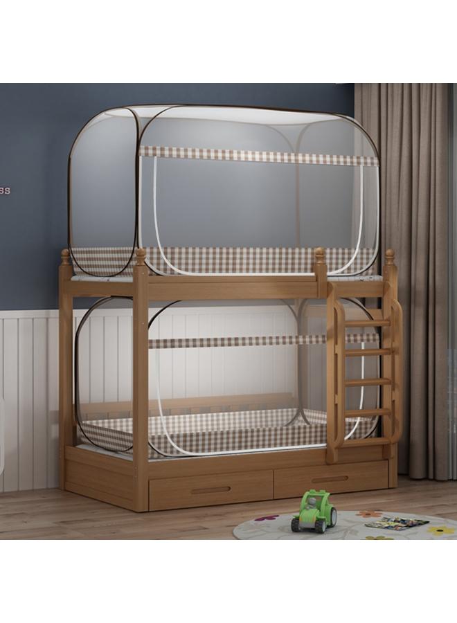 Bluejw Single Bed Mosquito Net Student Dormitory Foldable 0.91.2 Upper And Lower Yurt M Side Door Installation Square Roof Free 1.0 - Image 2