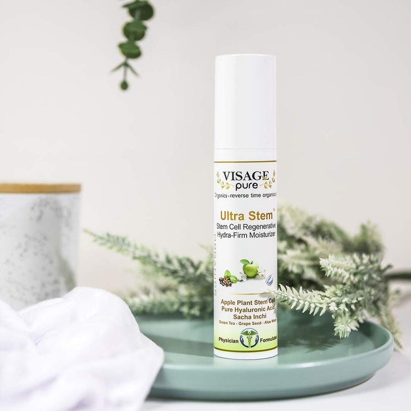 Visage Pure - Ultra Stem Regenerative Moisturizer - Organic - Physician Formulated - Research Supported -Natural Extra Strength Stem Cell Moisturizer. Prevents Superficial Wrinkles and Deep Skin Aging - Image 4