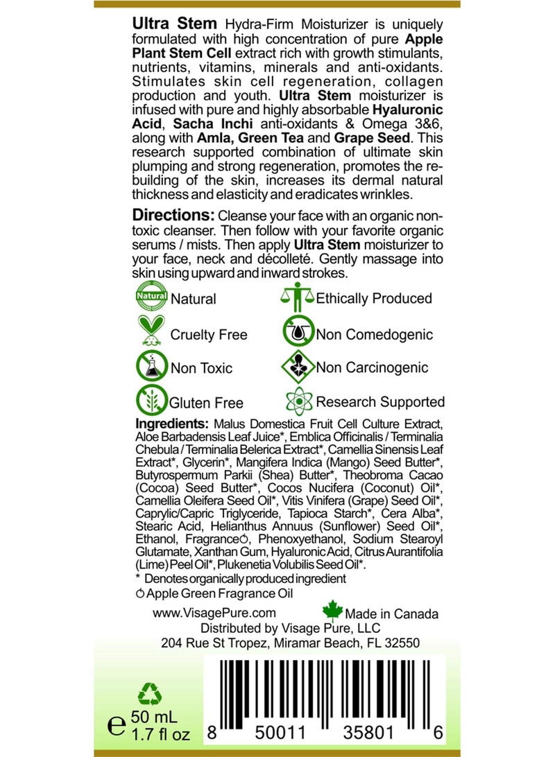 Visage Pure - Ultra Stem Regenerative Moisturizer - Organic - Physician Formulated - Research Supported -Natural Extra Strength Stem Cell Moisturizer. Prevents Superficial Wrinkles and Deep Skin Aging - Image 3