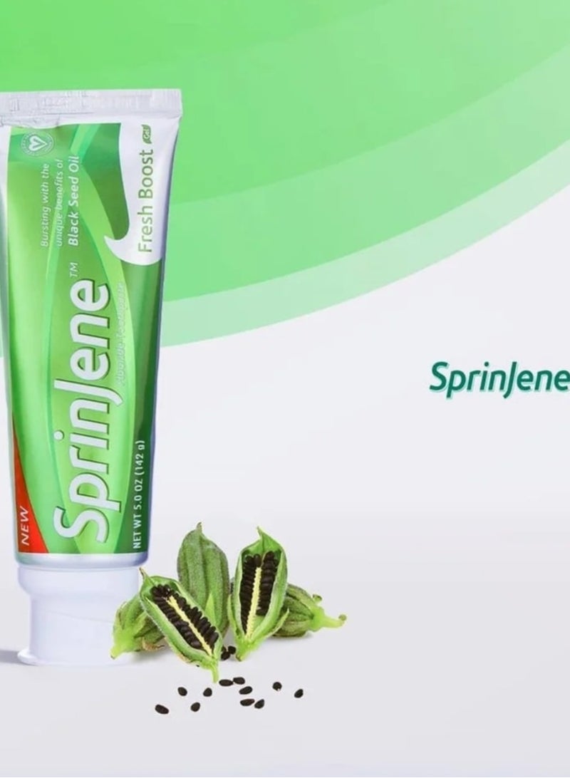 سبرين جين معجون أسنان سبرينجين زيت الحبة السوداء المنعش - 142 جم - Image 2