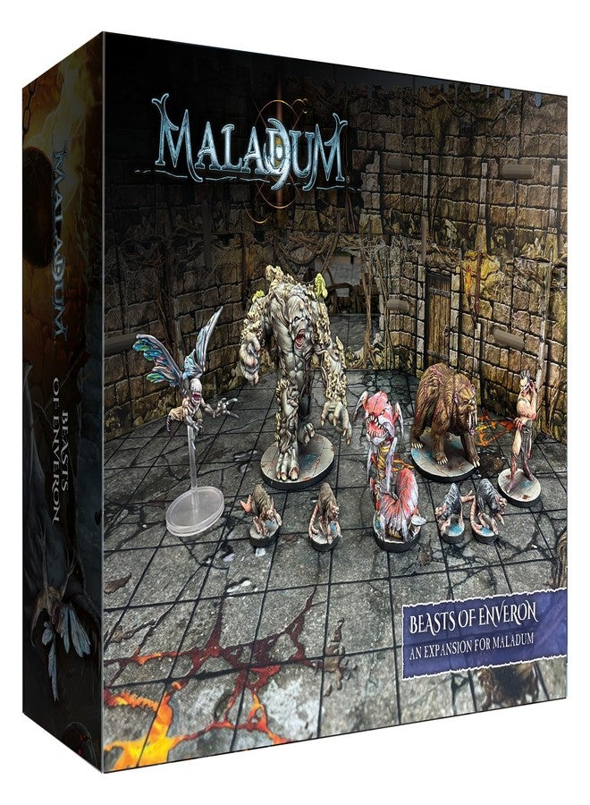 Battle Systems Maladum Beasts of Enveron Expansion - Wandering Monster/Wildlife Supplement for Larger Games Battle Systems Dungeon Crawler Modular Terrain - Image 1