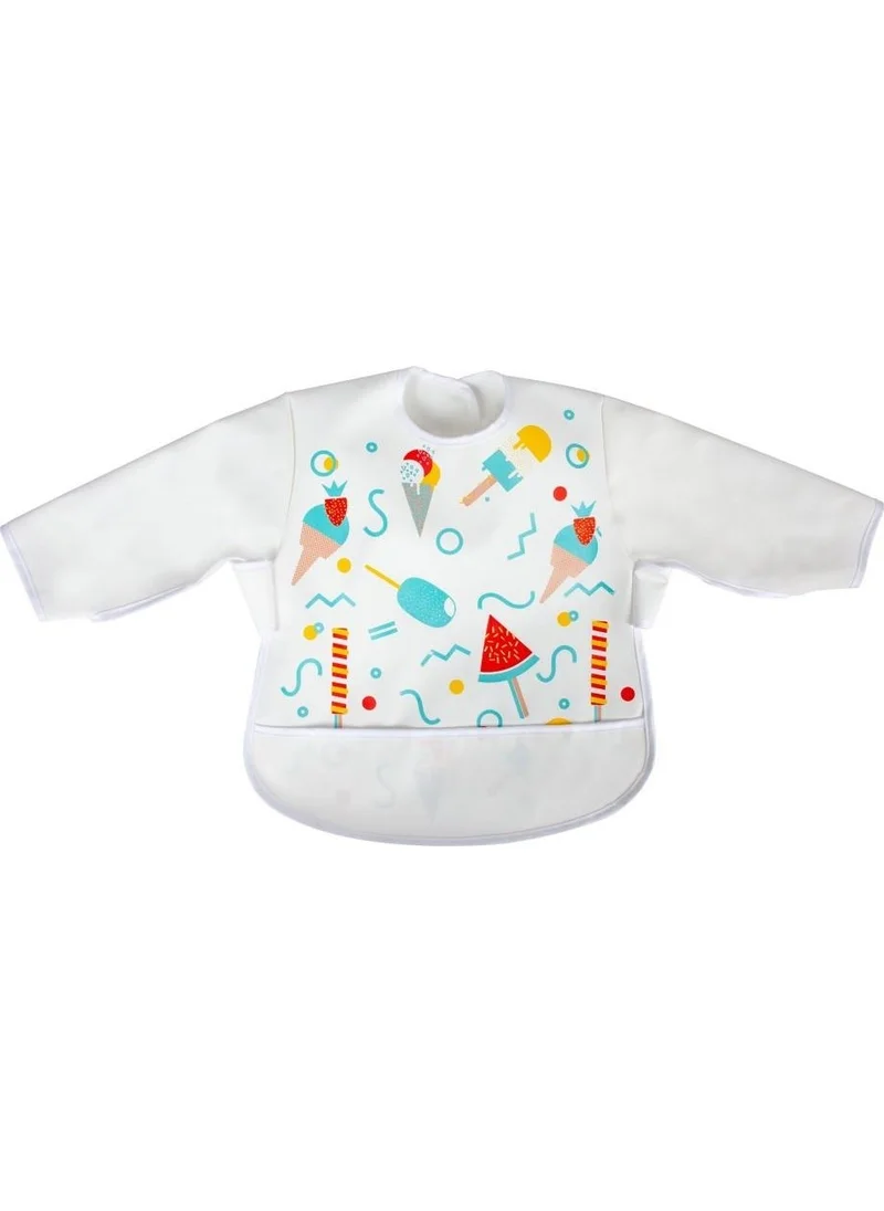 Sevi Bebe Baby Bib with Sleeves Art-53 Ice Cream