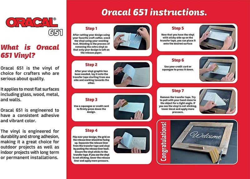 ORACAL 651 White Gloss Permanent Vinyl - 12" x 15ft - Image 2