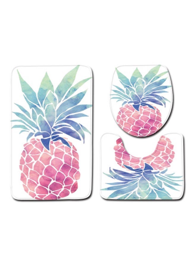 NIBEMINENT 3-Piece Bath Mat Accessory Set multicolour 75x45cm