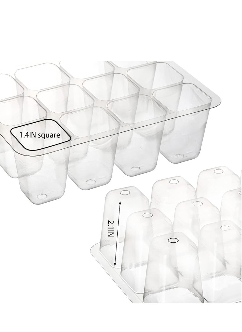Gerenic - 10 Pack Seed Starter Tray Seedling Starter Kits, Plant Starter Kit with Humidity Domes and Base Indoor Greenhouse Mini Propagator Station for Seeds Growing Starting (12 Cells per Tray) - Image 1