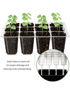 Gerenic 10 Pack Seed Starter Tray Seedling Starter Kits, Plant Starter Kit with Humidity Domes and Base Indoor Greenhouse Mini Propagator Station for Seeds Growing Starting (12 Cells per Tray)  - Image 5