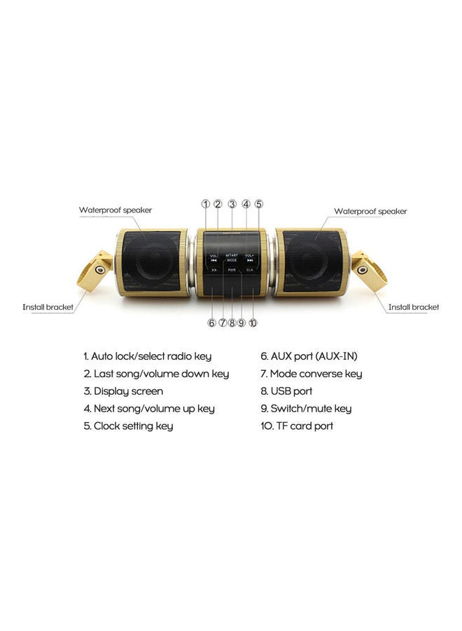 Waterproof BT MP3 Motorcycle Speaker - Image 2