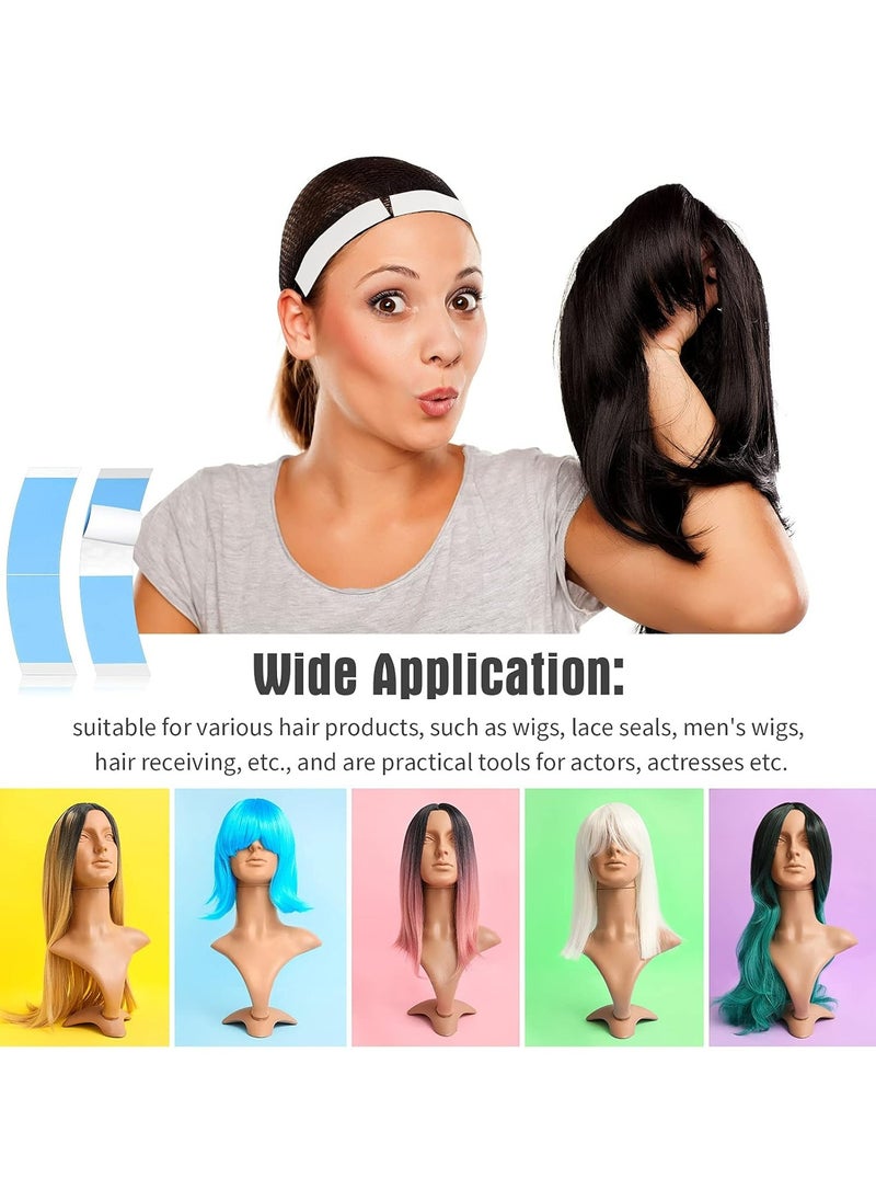 Fanski - Wig Tape Strips，36 Pieces Water-Proof Strong Adhesive Double Sided Lace Wigs Tape (Blue Color (1/4)) - Image 1
