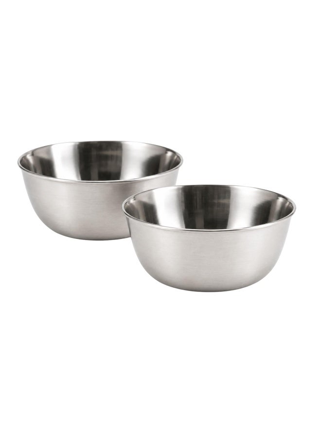 BLACKSTONE Stainless Steel Mixing Bowl Set 2 Piece, 500ml Food Grade Steel Serving Bowls, Kitchen Prep & Storage Bowls with Stackable Design - Image 1