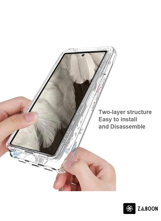 Green Tiger - For Google Pixel 7a Transparent Painted Phone Case(Tree Butterflies) - Image 1